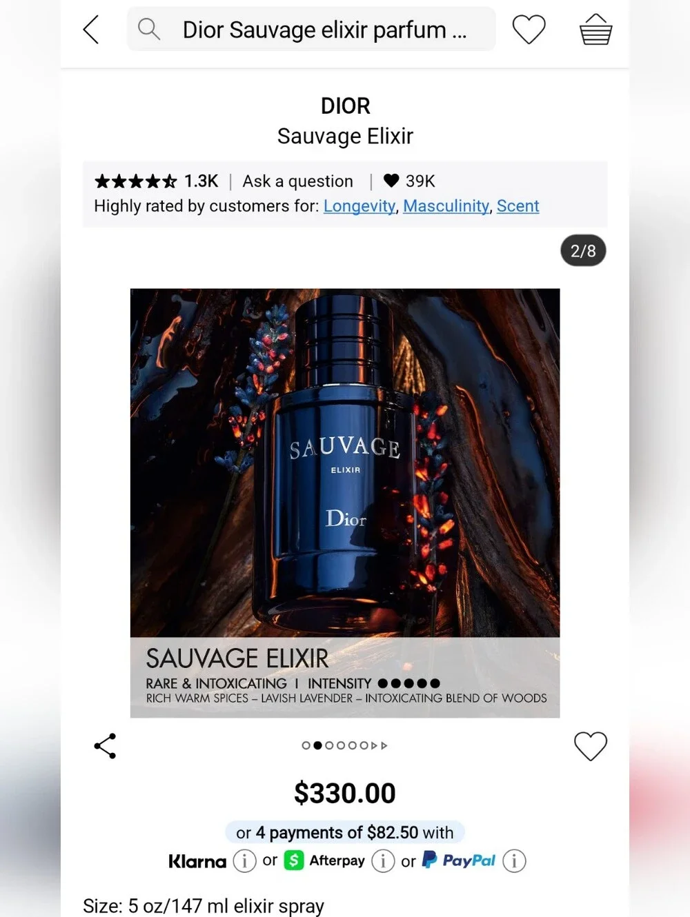 DIOR Sauvage elixir - Picture 11 of 11